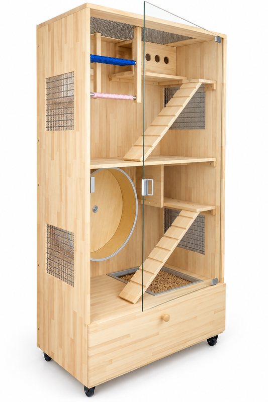 Chinchilla wooden Showcase