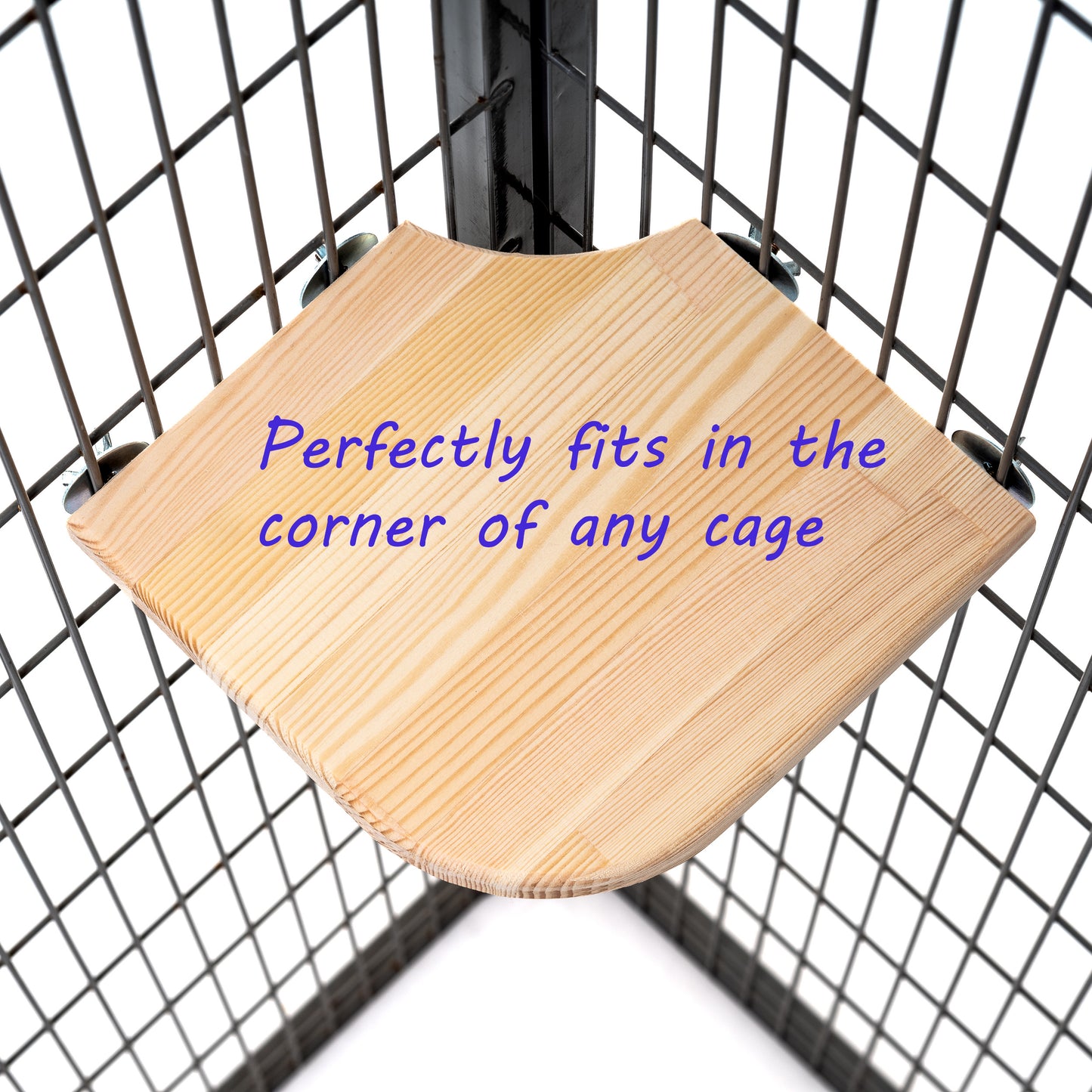 AMIDA Craft 7-piece pine ledge set for chinchillas, parrots & small pets. Safe natural wood, easy to install, includes free soft hammock gift.